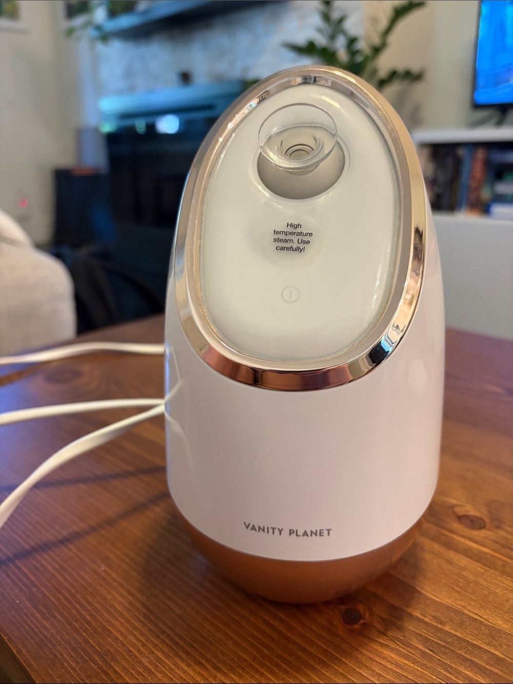 Vanity Planet Facial Steamer - White with Rose Gold Accents